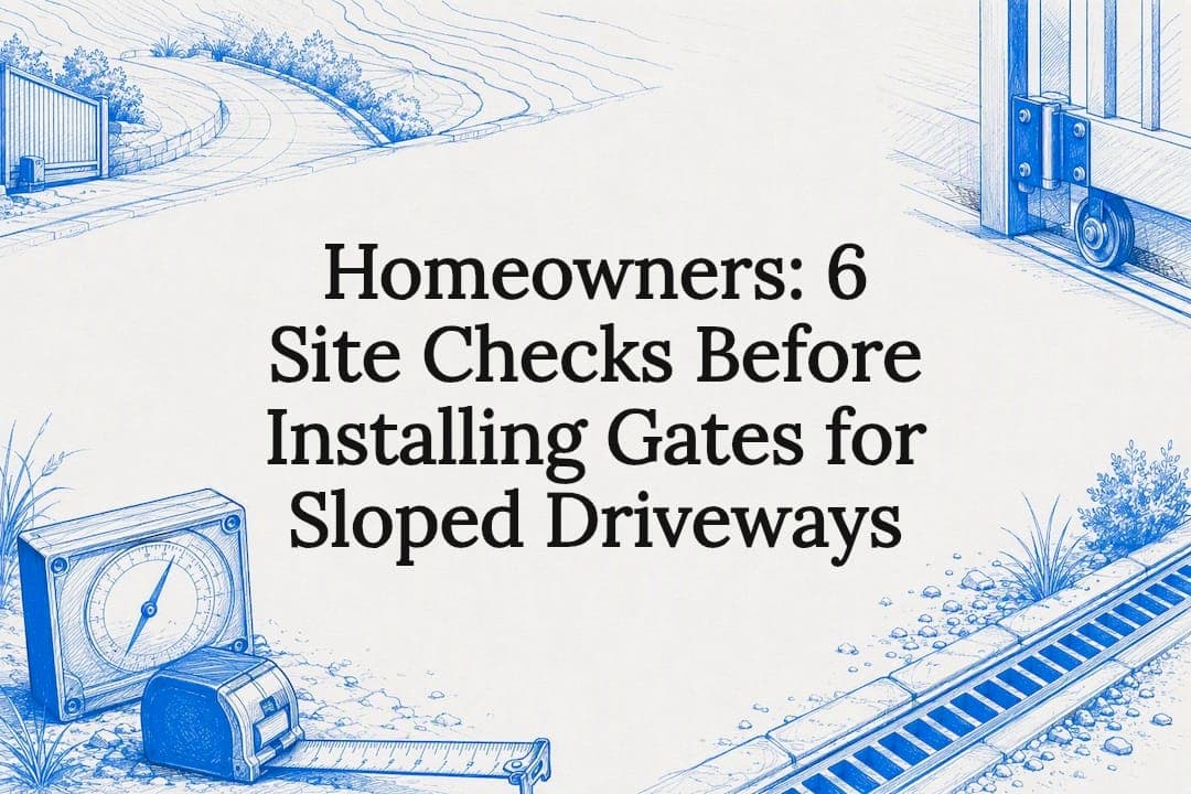 Homeowners: 6 Site Checks Before Installing Gates for Sloped Driveways