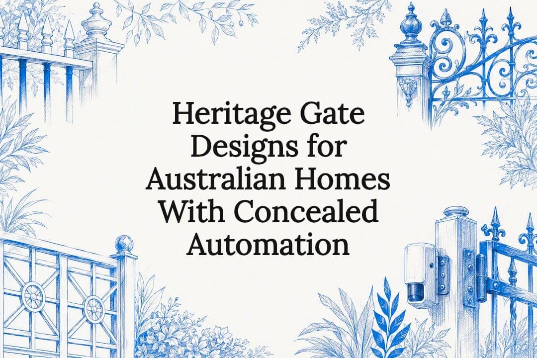 Heritage Gate Designs for Australian Homes With Concealed Automation