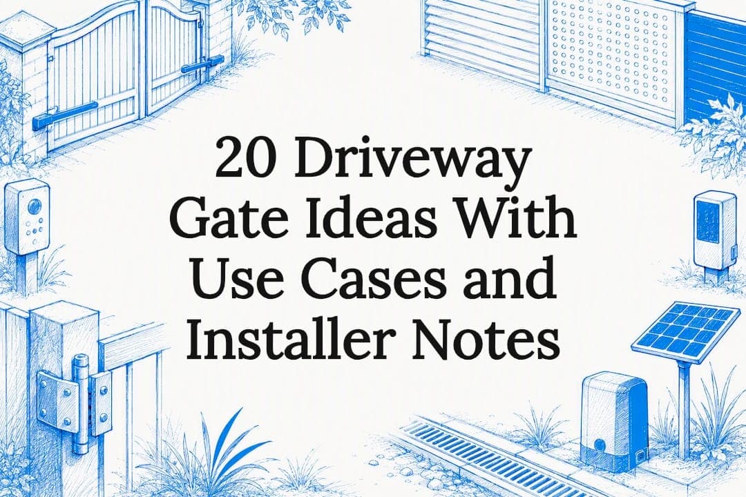 20 Driveway Gate Ideas With Use Cases and Installer Notes
