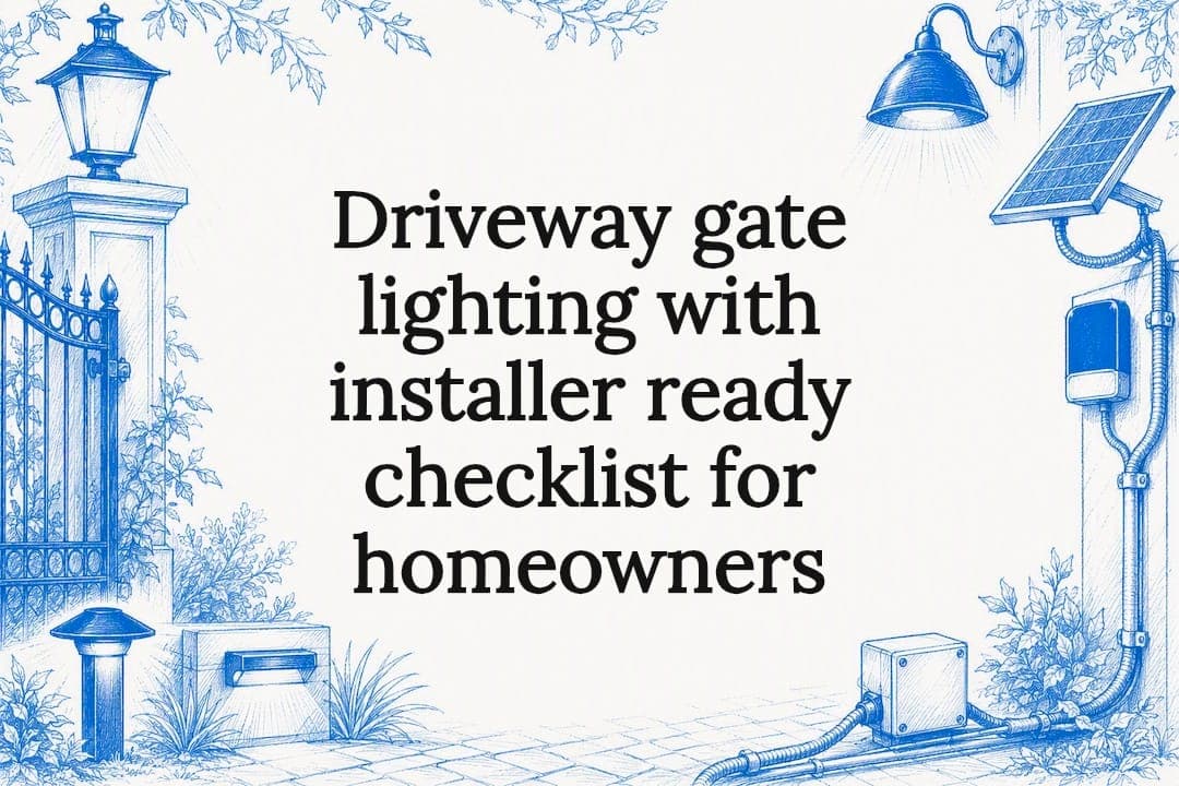 Driveway gate lighting with installer ready checklist for homeowners