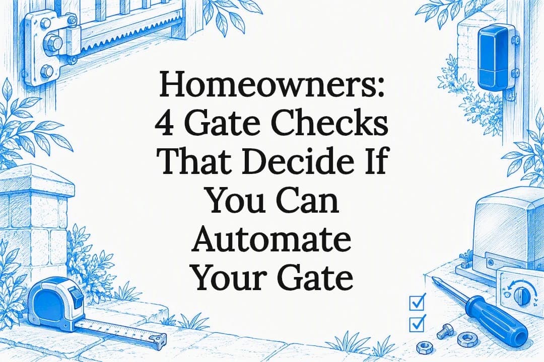 Homeowners: 4 Gate Checks That Decide If You Can Automate Your Gate