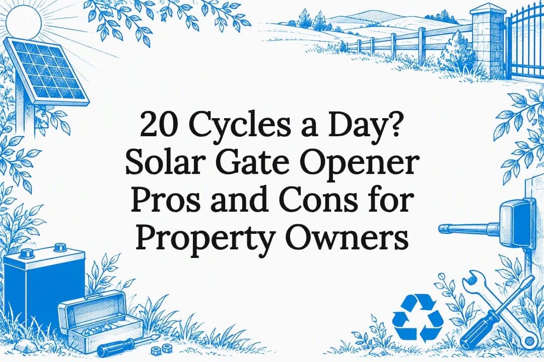 20 Cycles a Day? Solar Gate Opener Pros and Cons for Property Owners