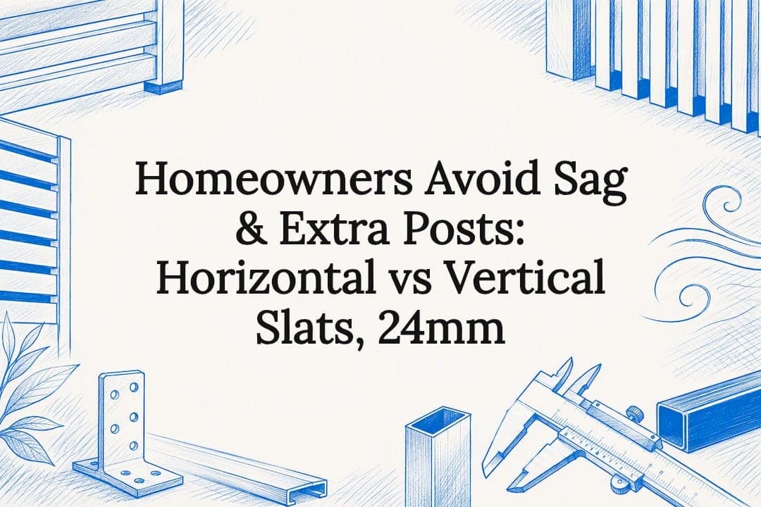 Homeowners Avoid Sag & Extra Posts: Horizontal vs Vertical Slats, 24mm