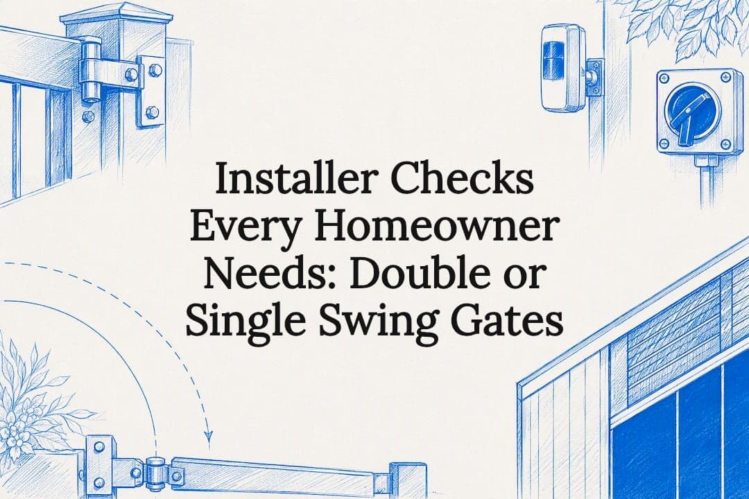 Installer Checks Every Homeowner Needs: Double or Single Swing Gates