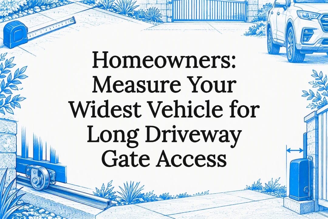 Homeowners: Measure Your Widest Vehicle for Long Driveway Gate Access