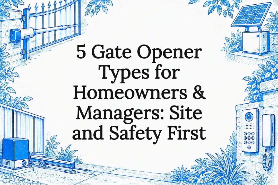 5 Gate Opener Types for Homeowners & Managers: Site and Safety First