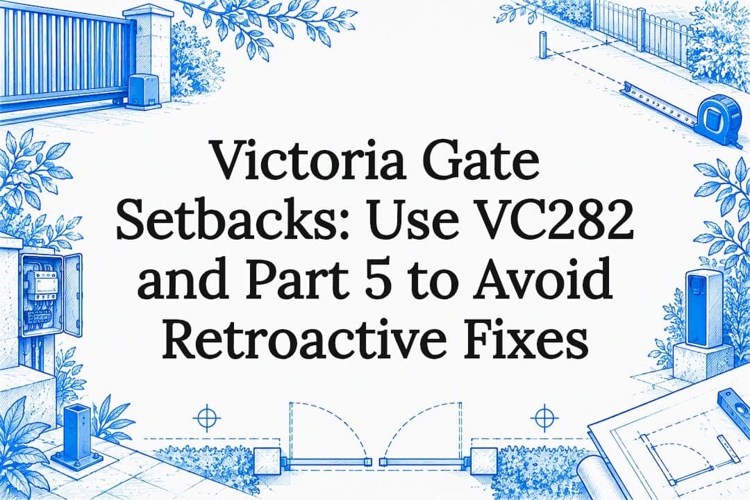 Victoria Gate Setbacks: Use VC282 and Part 5 to Avoid Retroactive Fixes