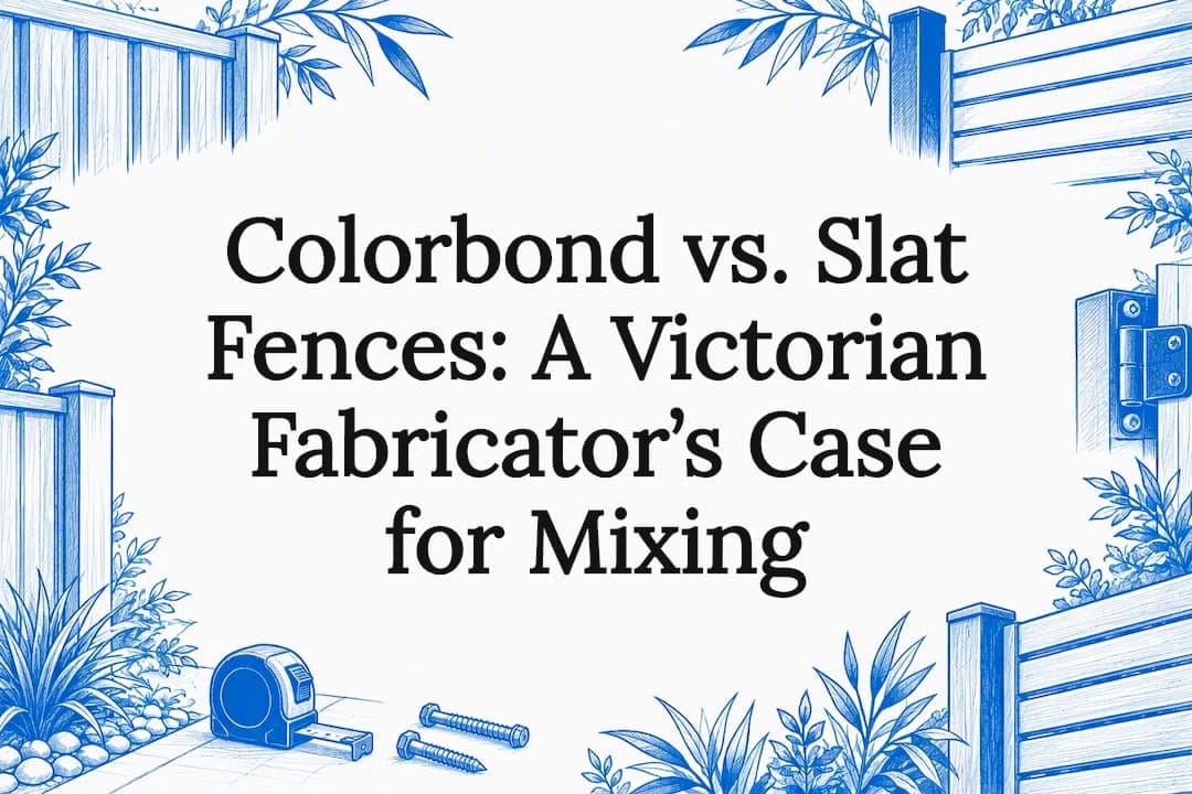 Colorbond vs. Slat Fences: A Victorian Fabricator’s Case for Mixing