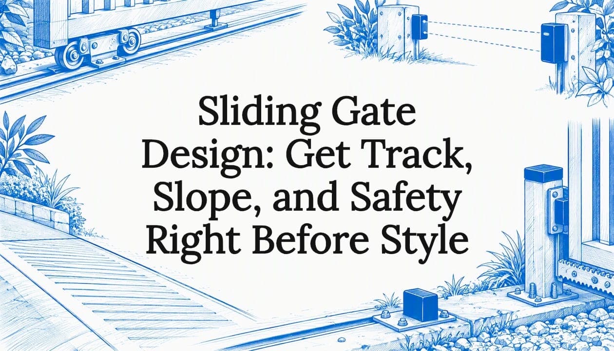 Sliding Gate Design: Get Track, Slope, and Safety Right Before Style