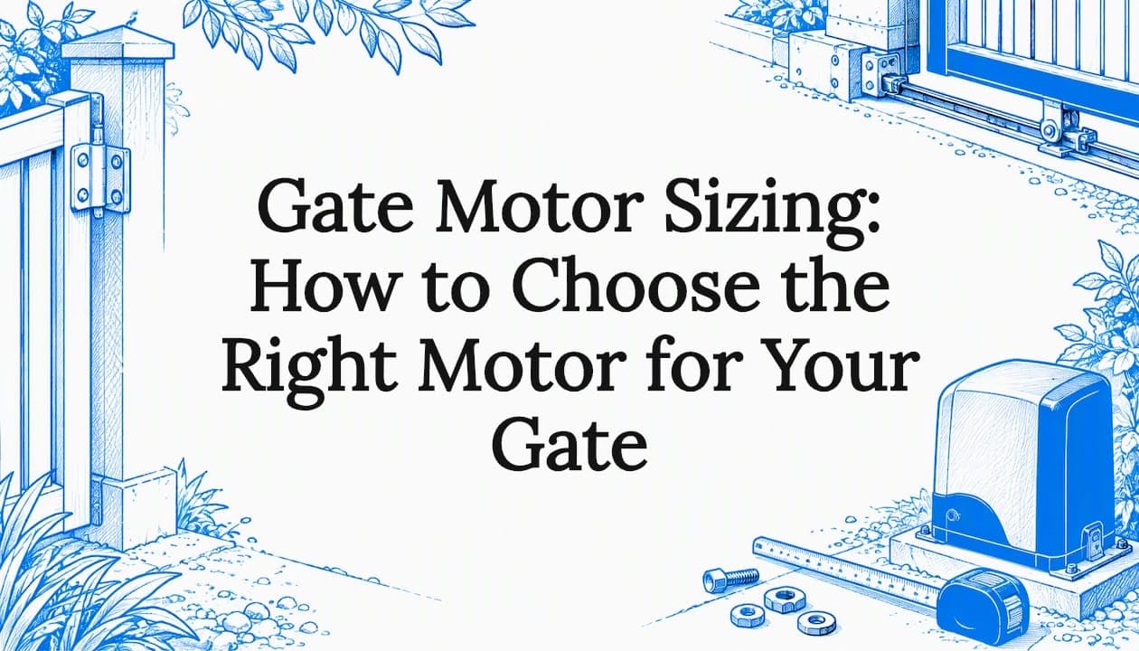 Gate Motor Sizing: How to Choose the Right Motor for Your Gate